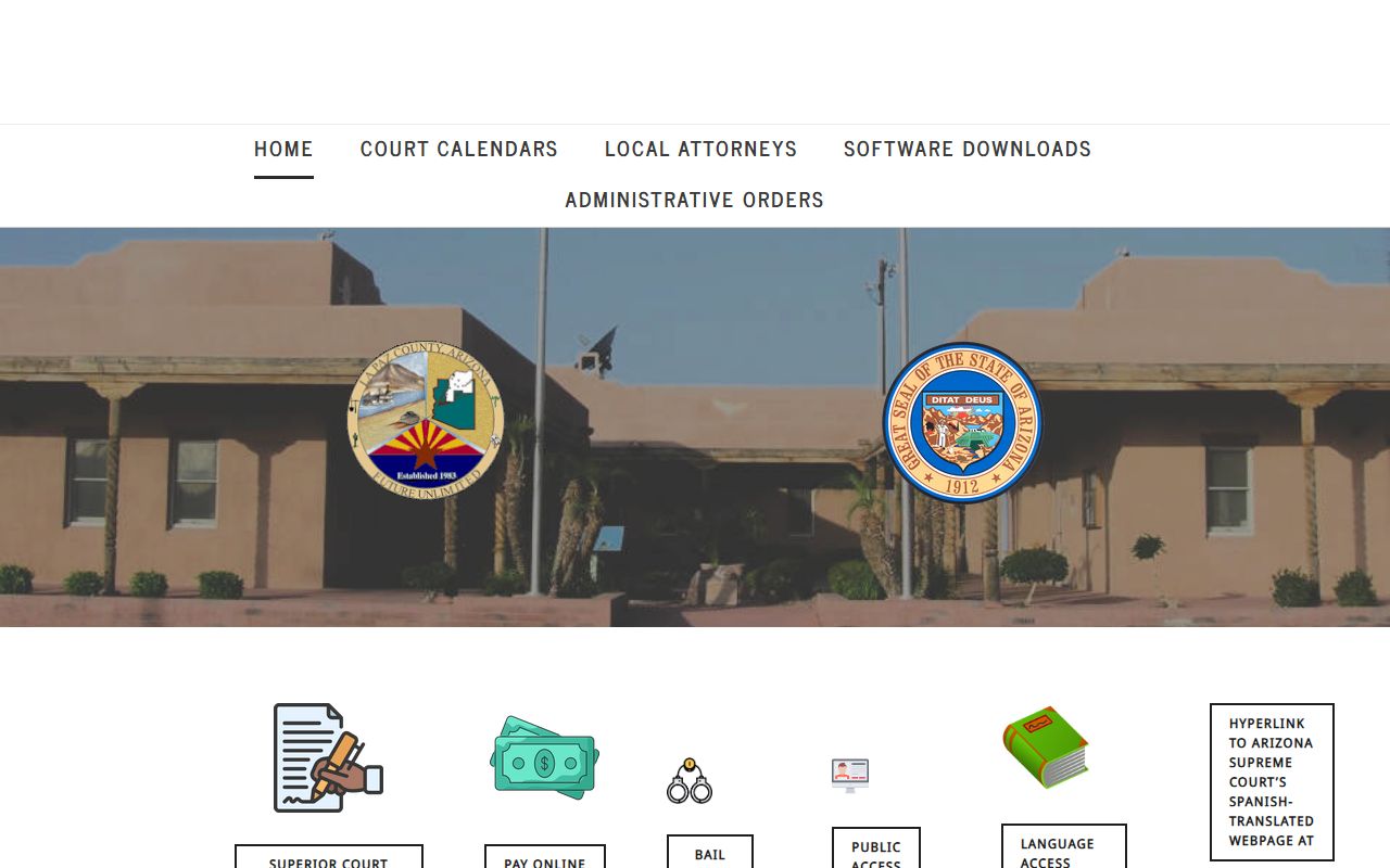 La Paz County Superior Court Clerk office page for felony records